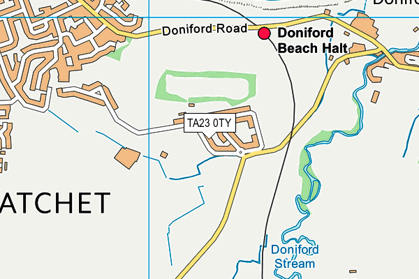 TA23 0TY map - OS VectorMap District (Ordnance Survey)