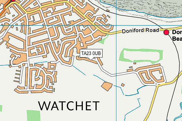 TA23 0UB map - OS VectorMap District (Ordnance Survey)