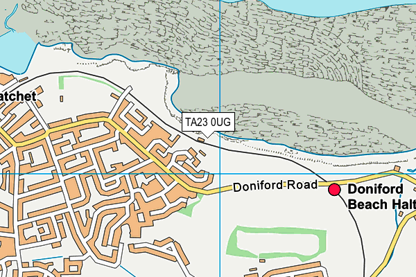 TA23 0UG map - OS VectorMap District (Ordnance Survey)