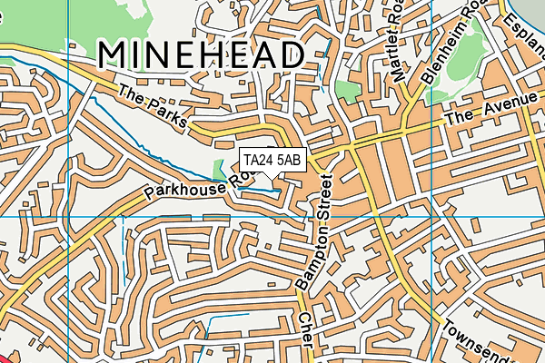 TA24 5AB map - OS VectorMap District (Ordnance Survey)