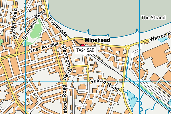 TA24 5AE map - OS VectorMap District (Ordnance Survey)