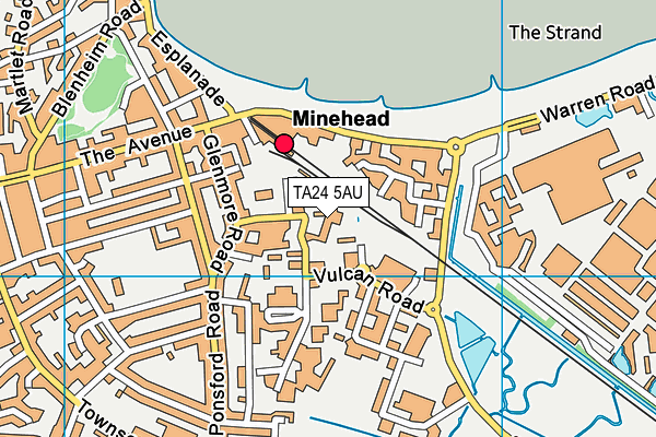 TA24 5AU map - OS VectorMap District (Ordnance Survey)