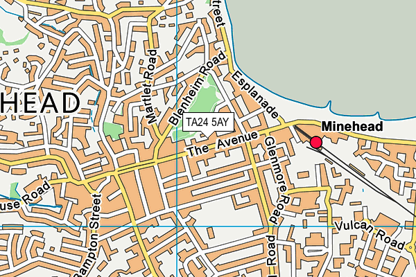 TA24 5AY map - OS VectorMap District (Ordnance Survey)