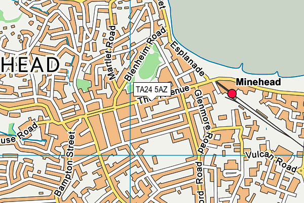 TA24 5AZ map - OS VectorMap District (Ordnance Survey)