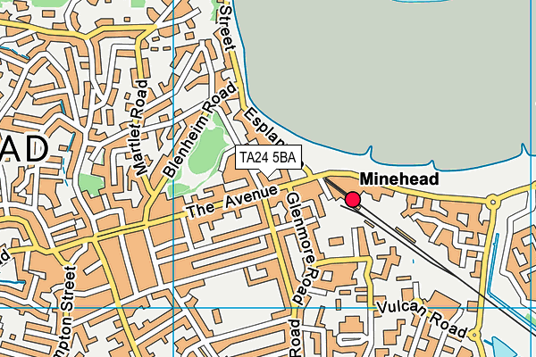 TA24 5BA map - OS VectorMap District (Ordnance Survey)