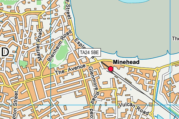 TA24 5BE map - OS VectorMap District (Ordnance Survey)