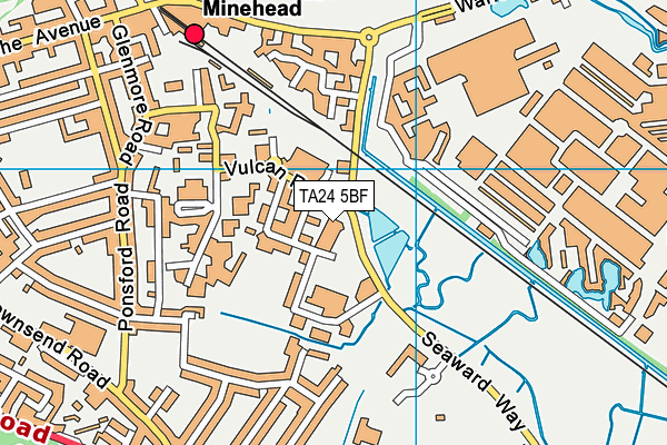TA24 5BF map - OS VectorMap District (Ordnance Survey)