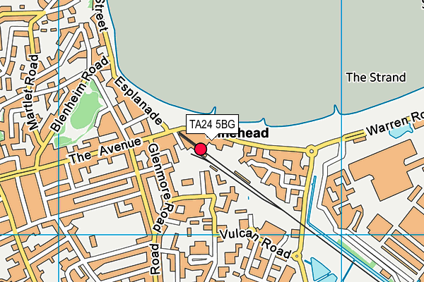 Map of BEACH HUT (MINEHEAD) LIMITED at district scale