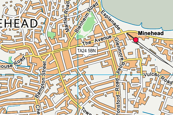 TA24 5BN map - OS VectorMap District (Ordnance Survey)