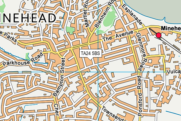 TA24 5BS map - OS VectorMap District (Ordnance Survey)