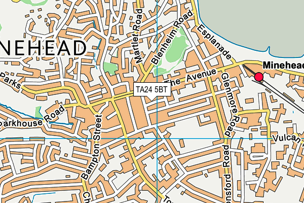 Map of THREADS (MINEHEAD) LTD at district scale