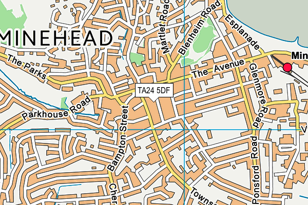 TA24 5DF map - OS VectorMap District (Ordnance Survey)