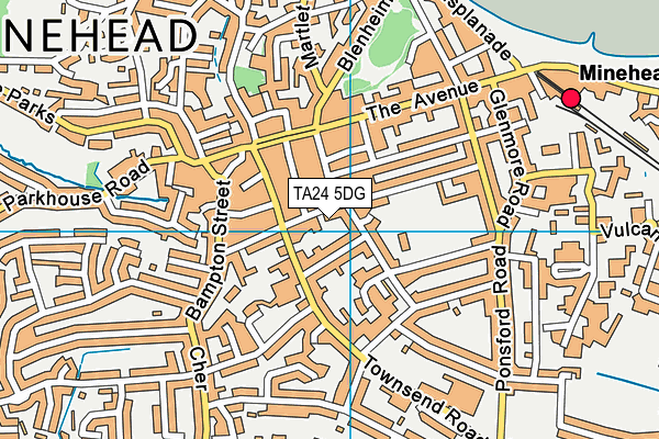 TA24 5DG map - OS VectorMap District (Ordnance Survey)