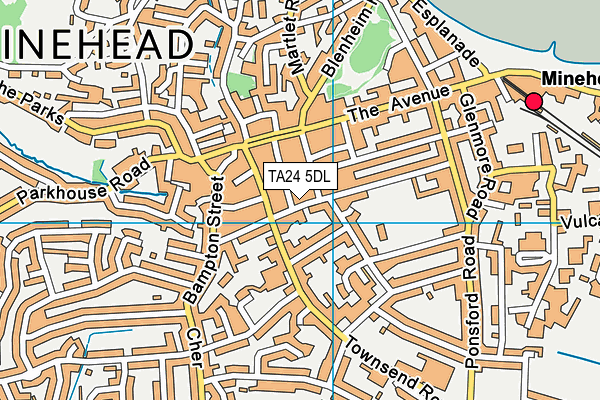 TA24 5DL map - OS VectorMap District (Ordnance Survey)