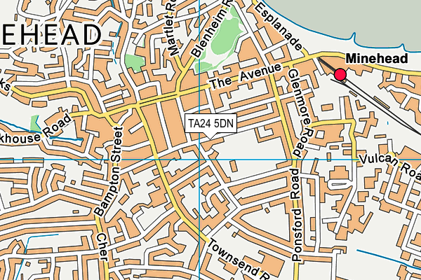 TA24 5DN map - OS VectorMap District (Ordnance Survey)