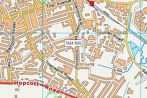 TA24 5DQ map - OS VectorMap District (Ordnance Survey)