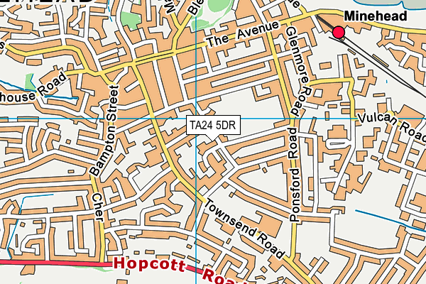 TA24 5DR map - OS VectorMap District (Ordnance Survey)