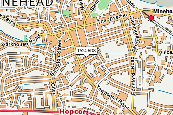 TA24 5DS map - OS VectorMap District (Ordnance Survey)