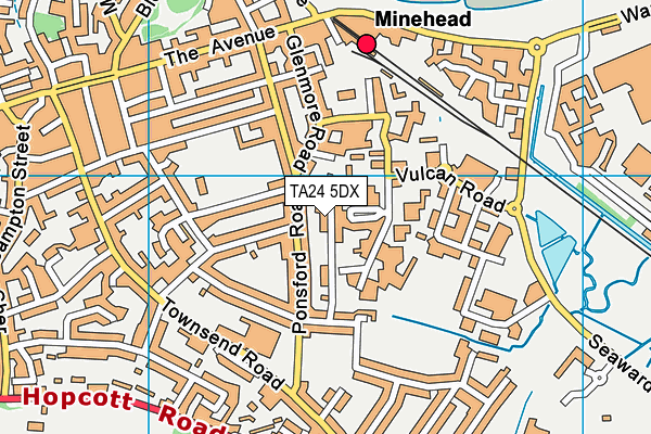 Map of COLOUR CENTRE MINEHEAD LTD at district scale