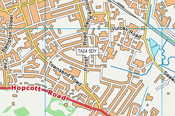 TA24 5DY map - OS VectorMap District (Ordnance Survey)