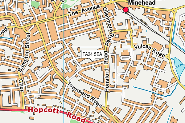 TA24 5EA map - OS VectorMap District (Ordnance Survey)