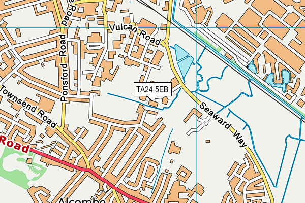 TA24 5EB map - OS VectorMap District (Ordnance Survey)