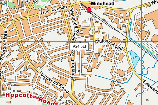 TA24 5EF map - OS VectorMap District (Ordnance Survey)