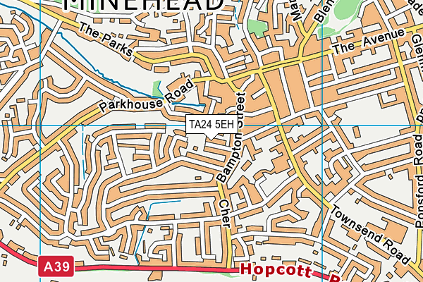 TA24 5EH map - OS VectorMap District (Ordnance Survey)