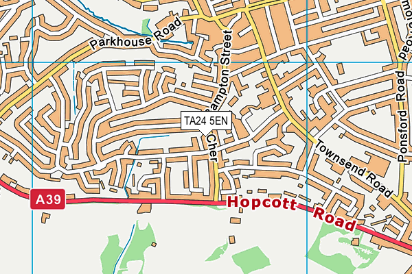 TA24 5EN map - OS VectorMap District (Ordnance Survey)