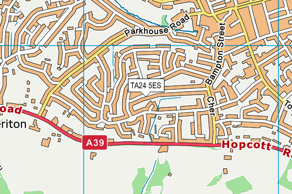 TA24 5ES map - OS VectorMap District (Ordnance Survey)