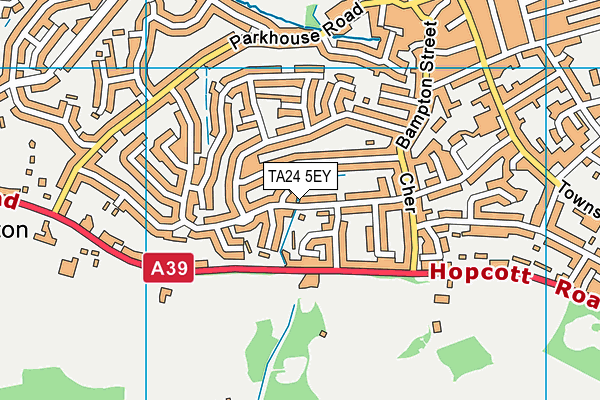 TA24 5EY map - OS VectorMap District (Ordnance Survey)