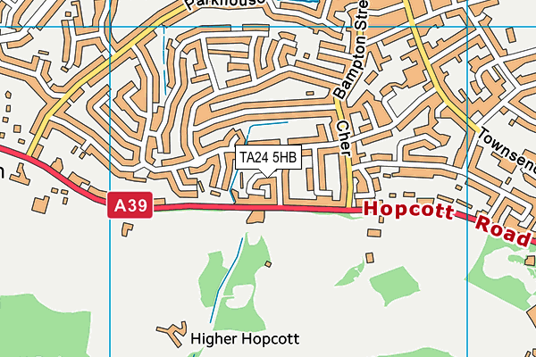 TA24 5HB map - OS VectorMap District (Ordnance Survey)