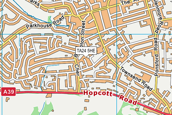 TA24 5HE map - OS VectorMap District (Ordnance Survey)