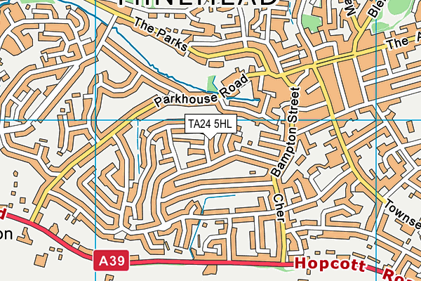 TA24 5HL map - OS VectorMap District (Ordnance Survey)