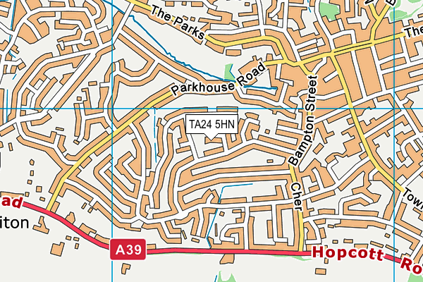 TA24 5HN map - OS VectorMap District (Ordnance Survey)