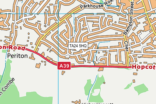 TA24 5HQ map - OS VectorMap District (Ordnance Survey)
