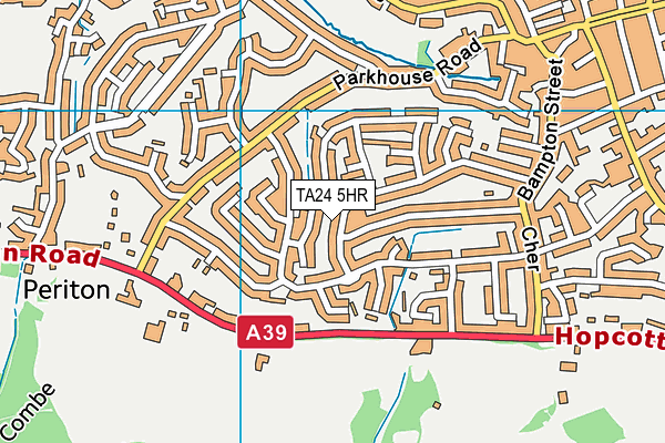 TA24 5HR map - OS VectorMap District (Ordnance Survey)