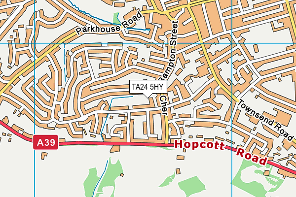 TA24 5HY map - OS VectorMap District (Ordnance Survey)