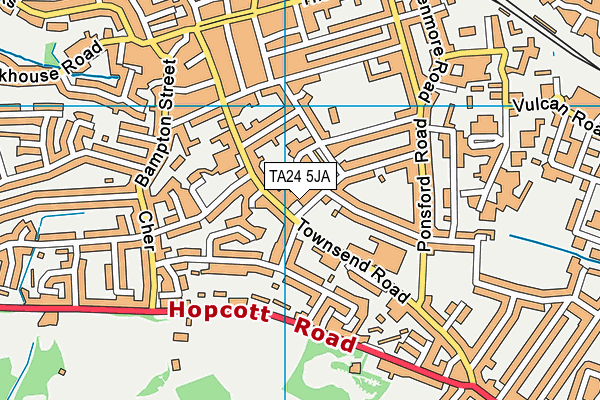 TA24 5JA map - OS VectorMap District (Ordnance Survey)