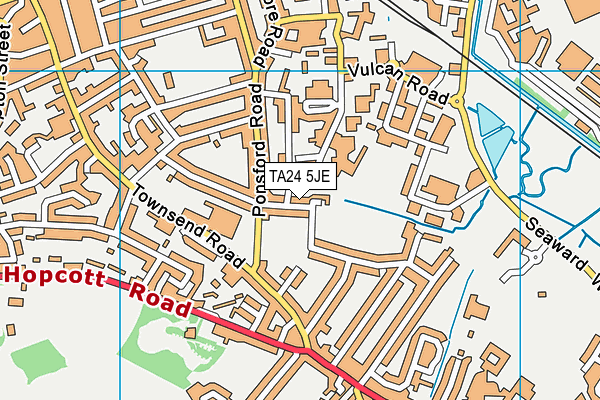 TA24 5JE map - OS VectorMap District (Ordnance Survey)