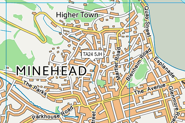 TA24 5JH map - OS VectorMap District (Ordnance Survey)