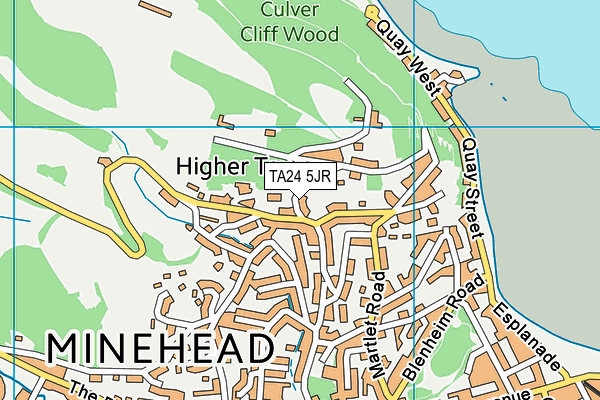 TA24 5JR map - OS VectorMap District (Ordnance Survey)