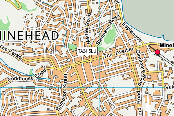 TA24 5LU map - OS VectorMap District (Ordnance Survey)