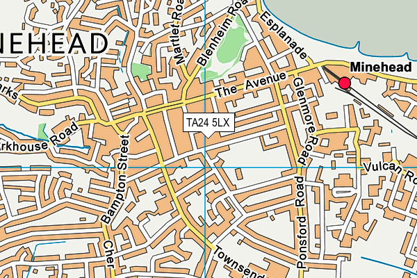 TA24 5LX map - OS VectorMap District (Ordnance Survey)