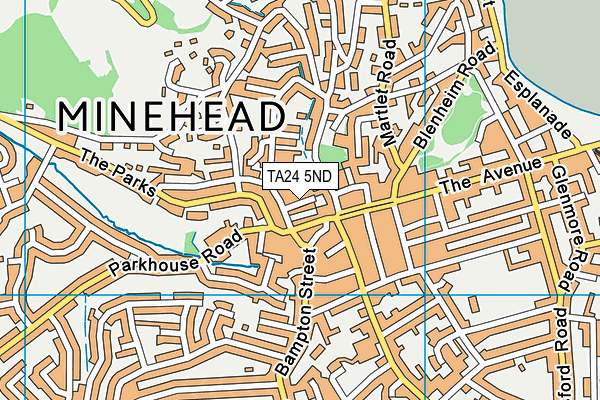 TA24 5ND map - OS VectorMap District (Ordnance Survey)
