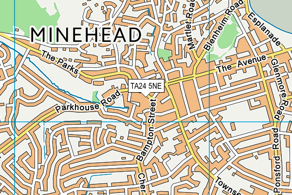 TA24 5NE map - OS VectorMap District (Ordnance Survey)
