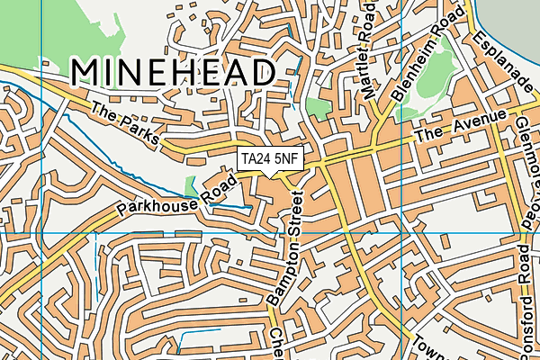 TA24 5NF map - OS VectorMap District (Ordnance Survey)