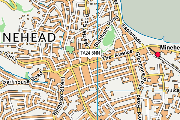 TA24 5NN map - OS VectorMap District (Ordnance Survey)