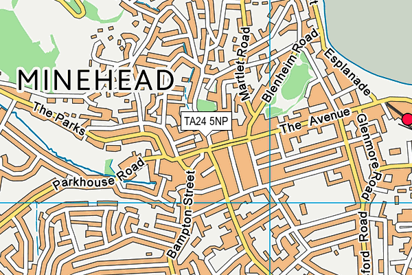 TA24 5NP map - OS VectorMap District (Ordnance Survey)