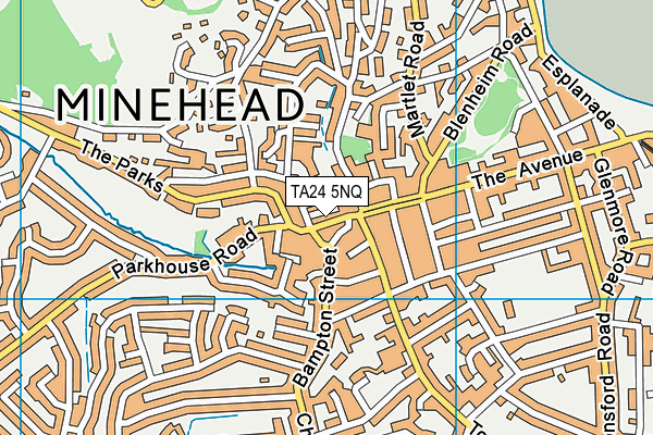 TA24 5NQ map - OS VectorMap District (Ordnance Survey)